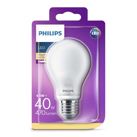 Bec LED Philips E27/4,5W/230V 2700K
