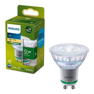 Bec LED Philips PAR16 GU10 ULTRAEFFICIENT, 2,1 W, 230 V, 2700 K