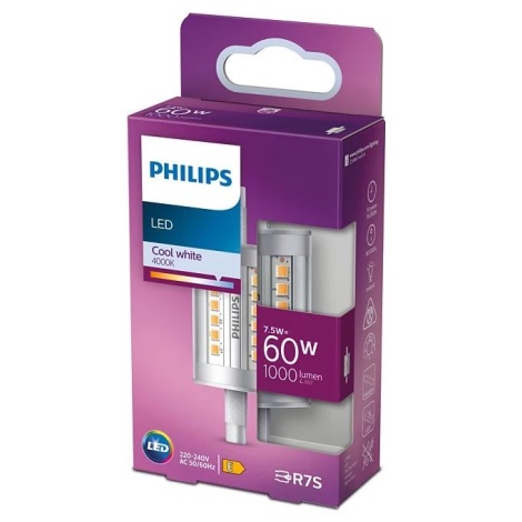 Bec LED Philips R7s/7,5W/230V 4000K 78 mm
