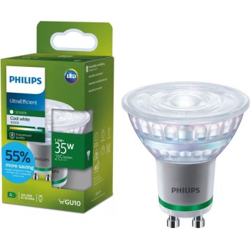 Bec LED Philips ULTRAEFFICIENT PAR16 GU10, 1,2 W, 230 V, 4000 K