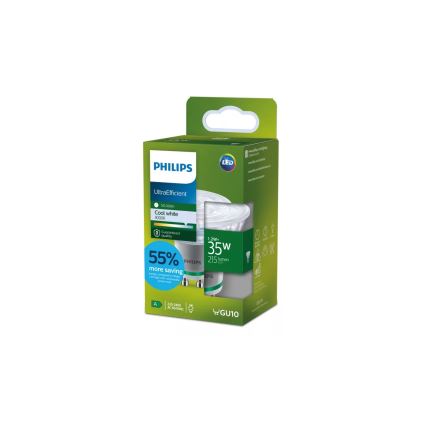 Bec LED Philips ULTRAEFFICIENT PAR16 GU10, 1,2 W, 230 V, 4000 K