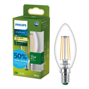 Bec LED Philips Ultraeficient Vintage B35 E14/1,2W/230V 2700K