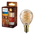 Bec LED Philips Vintage P45, reglabil, E14, 3W/230V, 2200K