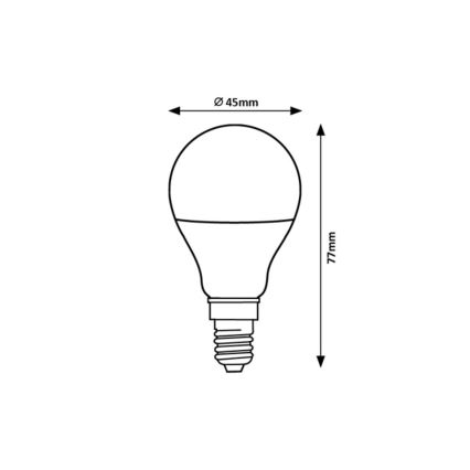 Bec LED Rabalux G45 E14/5W/230V 6500K