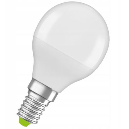 Bec LED realizat din plastic reciclat Ledvance P45 E14/4,9W/230V 2700K
