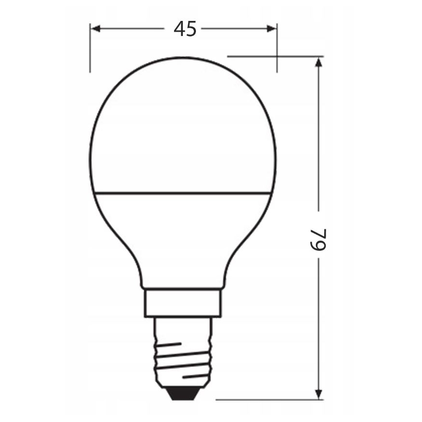 Bec LED realizat din plastic reciclat Ledvance P45 E14/4,9W/230V 2700K