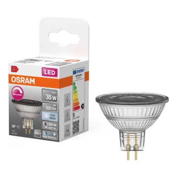 Bec LED reflector dimabil MR16 GU5,3/5W/12V 4000K 36° CRI 90 - Osram