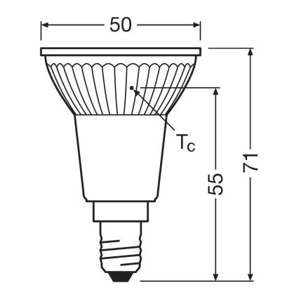 Bec LED reflector PAR16 E14/4,5W/230V 2700K 36° - Ledvance