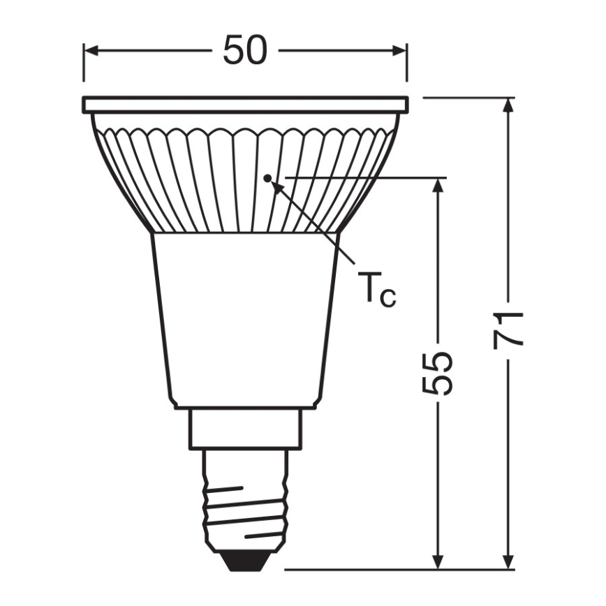 Bec LED reflector PAR16 E14/4,5W/230V 2700K 36° - Ledvance