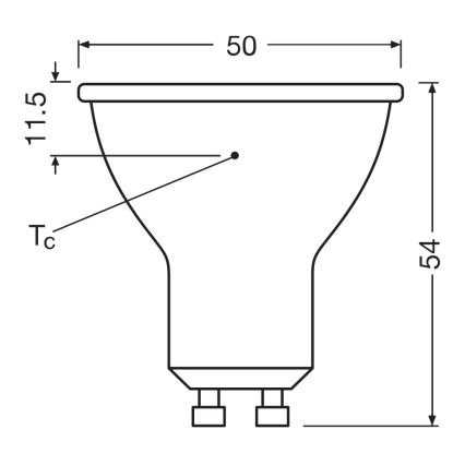 Bec LED reflector PAR16 GU10/6,9W/230V 2700K 120° - Ledvance