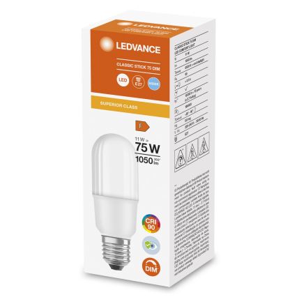 Bec LED dimabil E27, 11W, 230V, 6500K, CRI 90 - Osram