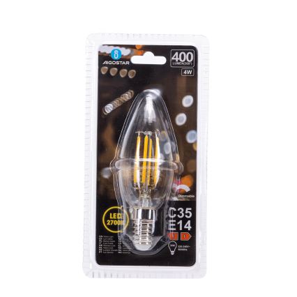 Bec LED reglabil FILAMENT C35 E14/4W/230V 2700K - Aigostar