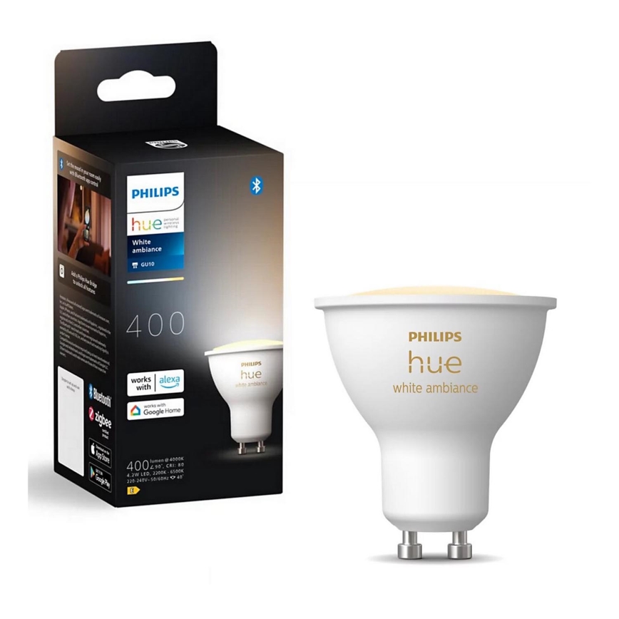 Bec LED reglabil Philips Hue WHITE AMBIANCE GU10/4,2W/230V 2200-6500K