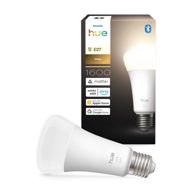 Bec LED reglabil Philips Hue WHITE E27, 13,5W, 230V, 2700K