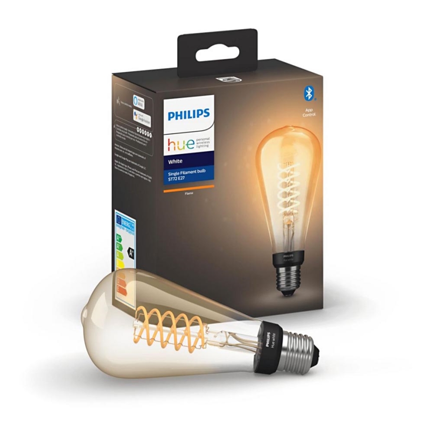 Bec LED reglabil Philips Hue WHITE FILAMENT ST72 E27/7W/230V 2100K