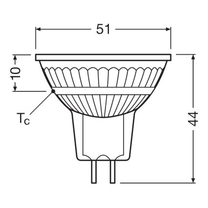Bec LED reflector dimabil MR16 GU5,3/5,3W/12V 2700K 36° CRI 97 - Ledvance