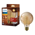 Bec LED reglabil Vintage Philips G95 E27/3,1W/230V 1800K