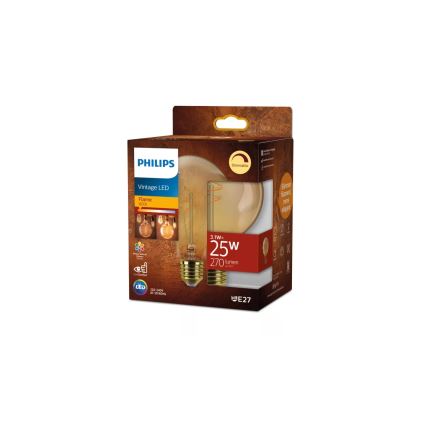 Bec LED reglabil Vintage Philips G95 E27/3,1W/230V 1800K