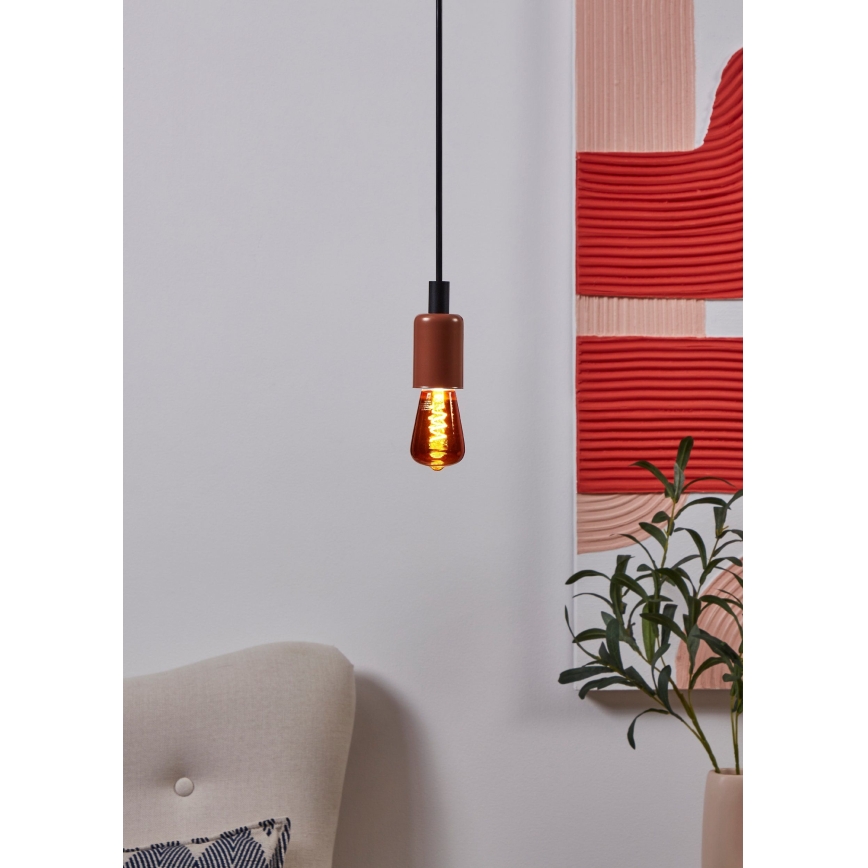 Bec LED reglabil VINTAGE ST48 E27/4W/230V 2000K roșu - Eglo 110199