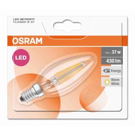 Bec LED RETROFIT E14/4W/230V 2700K - Osram