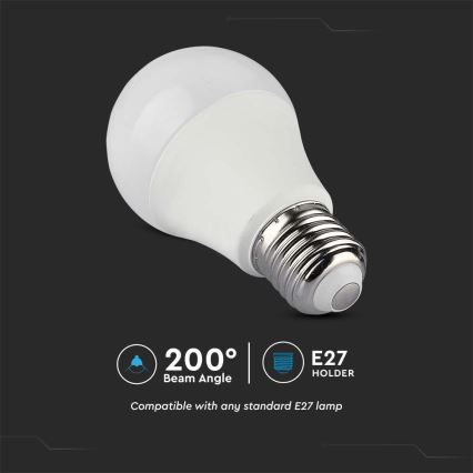 Bec LED RGB dimabil A60 E27/8,5W/230V 4000K + telecomandă