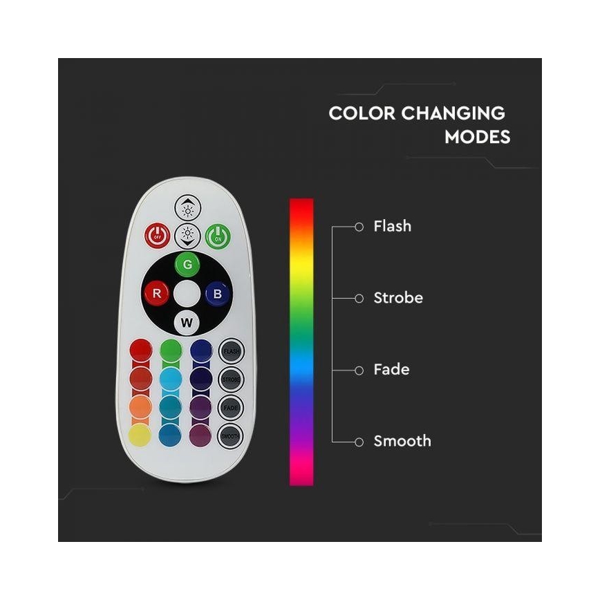 Bec LED RGB dimabil E27/3,5W/230V 6400K + telecomandă