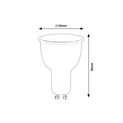 Bec LED RGB dimabil GU10/5W/230V Wi-Fi 3000-6500K Rabalux