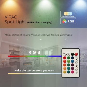 Bec LED RGB dimabil P45 E14/4,8W/230V 3000K + telecomandă