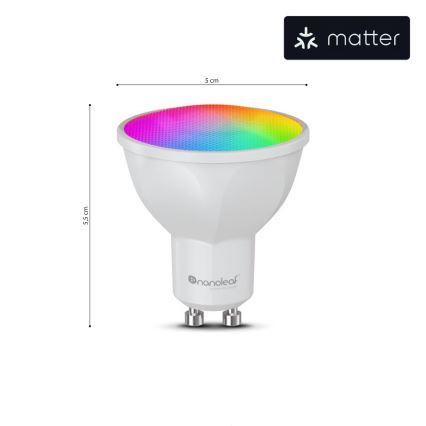 Nanoleaf - Bec LED RGBCW reglabil ESSENTIALS GU10/5W/230V 2700-6500K CRI 90
