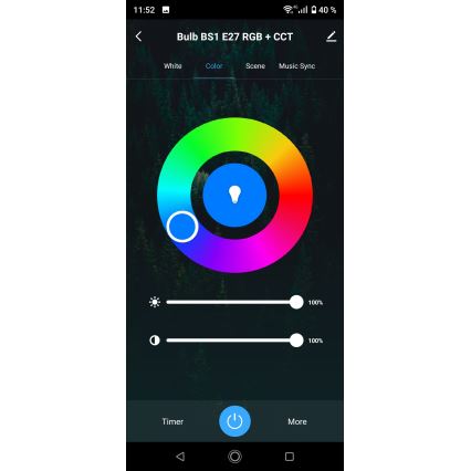 Bec LED RGBW reglabil E14/5,5W/230V 3000-6500K Wi-Fi Tuya