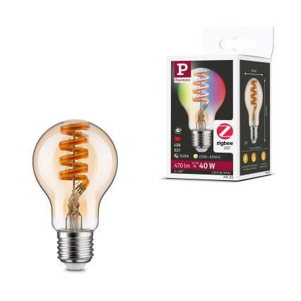 Bec LED RGBW dimabil FILAMENT E27/6,3W/230V 2200-6500K - Paulmann 29156
