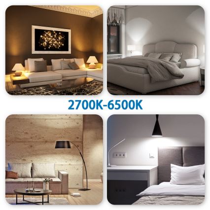 Bec LED RGBW dimabil GU10/4,9W/230V 2700-6500K Wi-Fi Aigostar