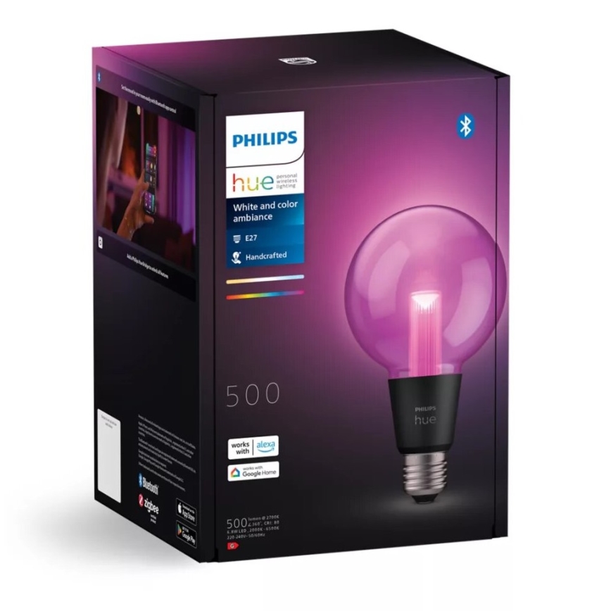 Bec LED RGBW dimabil Philips Hue White And Color Ambiance E27/6,8W/230V 2000-6500K