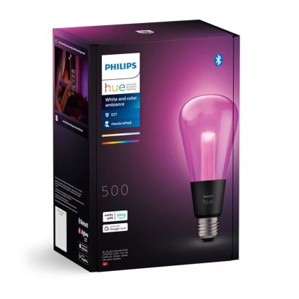 Bec LED RGBW dimabil Philips Hue White And Color Ambiance E27/6,8W/230V 2000-6500K