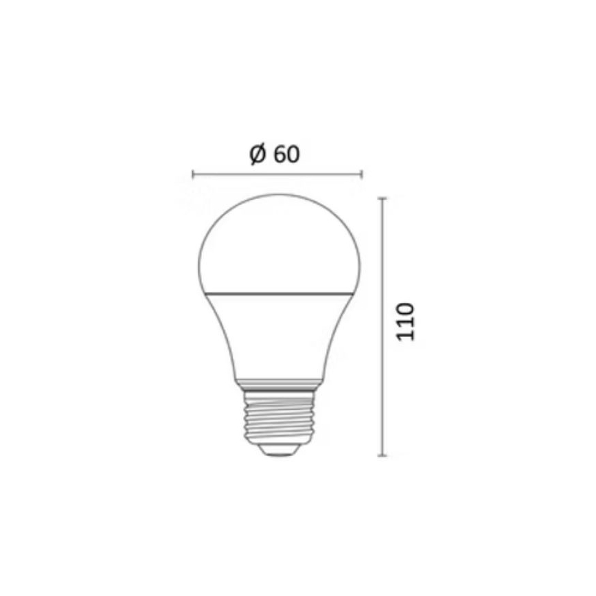 Bec LED RGBW dimabil Reality E27/8,5W/230V 3000-6500K Wi-Fi + telecomandă
