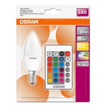 Bec LED RGBW dimabil STAR E14/4,5W/230V 2700K Osram + telecomandă