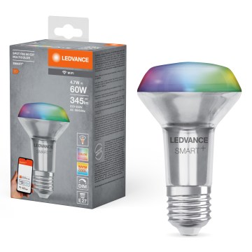 Bec LED RGBW dimabil tip reflector SMART+ R63 E27/4,7W/230V 2700-6500K Wi-Fi - Ledvance
