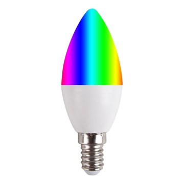 Bec LED RGBW reglabil E14/5,5W/230V 3000-6500K Wi-Fi Tuya