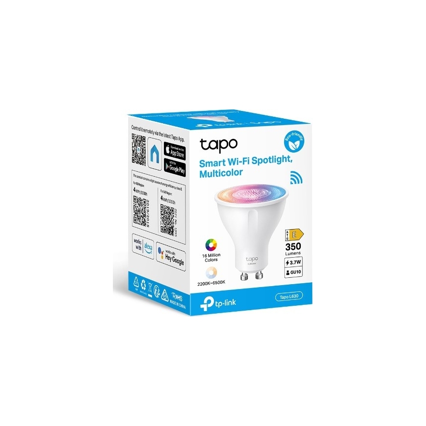 Bec LED RGBW reglabil GU10/3,7W/230V 2200-6500K Wi-Fi - TP-Link