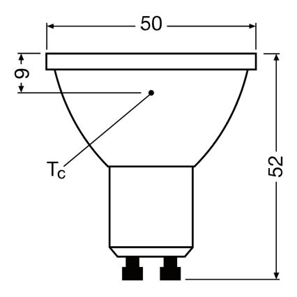 Bec LED dimabil reflector PAR16 GU10/7W/230V 2700K 120° CRI 90 - Ledvance