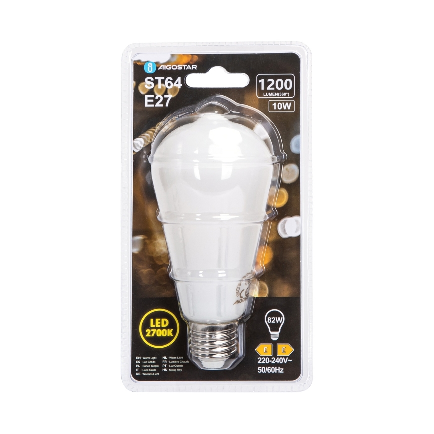 Bec LED ST64 E27/10W/230V 320° 2700K - Aigostar