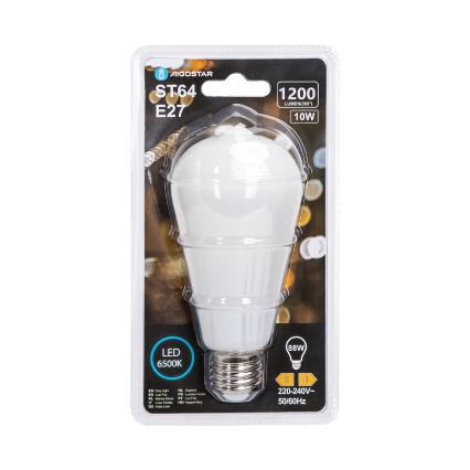 Bec LED ST64 E27/10W/230V 320° 6500K - Aigostar