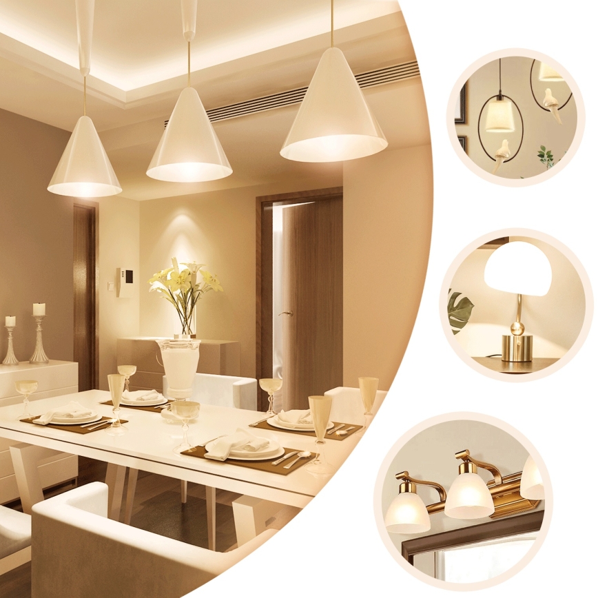 Bec LED ST64 E27/8W/230V 2700K - Aigostar