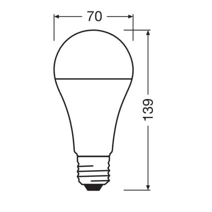 Bec LED STAR E27/19W/230V 6500K - Osram