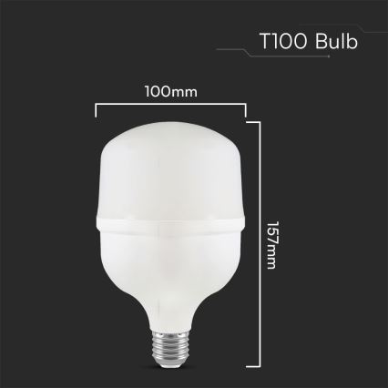 Bec LED T100 cu soclu E27, 30W, 230V, 6500K