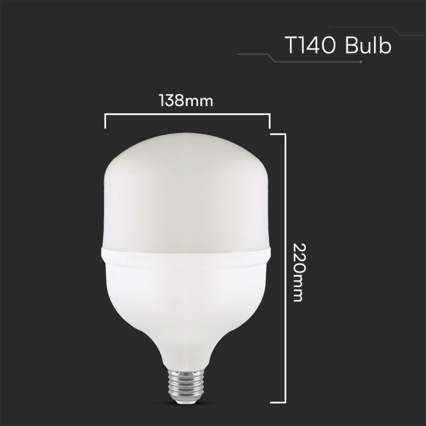 Bec LED T140 E27/50W/230V 6500K