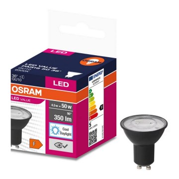 Bec LED VALUE PAR16 GU10/4,5W/230V 4000K 36° Osram