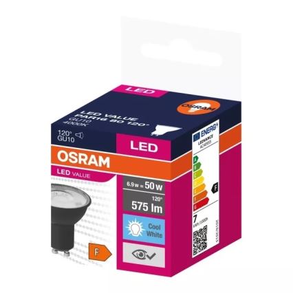 Bec LED VALUE PAR16 GU10/6,9W/230V 4000K 120° Osram