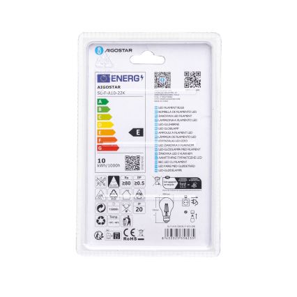 Bec LED VINTAGE A60 E27/10W/230V 2200K - Aigostar