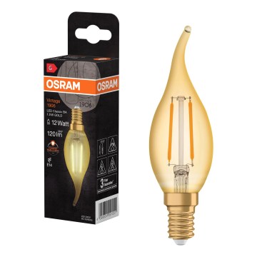 Bec LED vintage cu filament E14/1,5W/230V 2400K - Osram